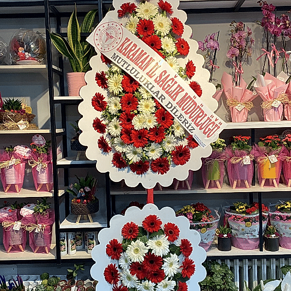  Burdur Çiçek Siparişi - CANLI CELBERADAN ÇİFLİ ÇELENK