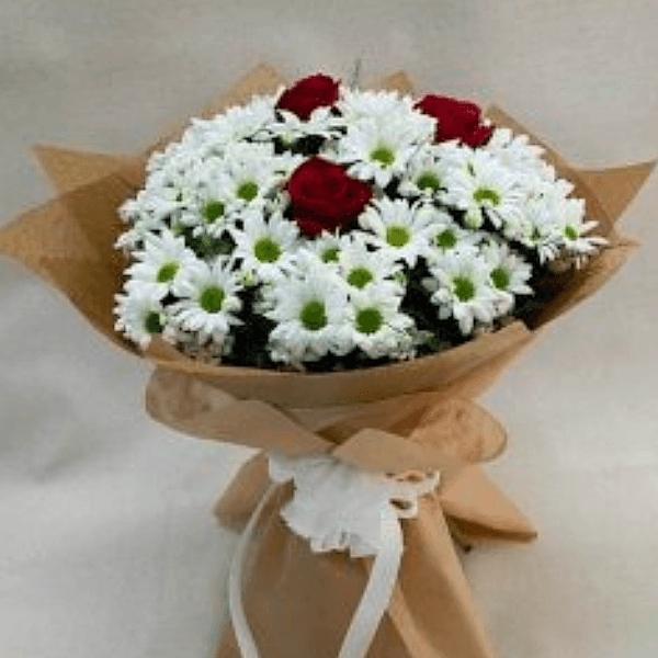 Burdur Çiçekçi - BEYAZ PAPATYA 3 GÜL