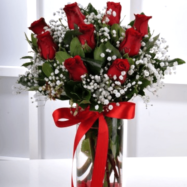  Burdur Çiçek Gönder - 9 KIRMIZI GÜL ARAJMANI