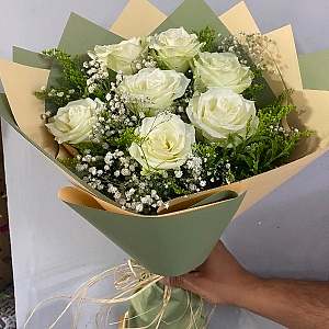 Burdur Çiçekçi - 7 BEYAZ GÜL