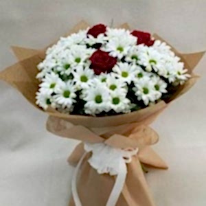 Burdur Çiçekçi - BEYAZ PAPATYA 3 GÜL