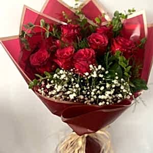  Burdur Çiçek - 9 Adet Kırmızı Gül